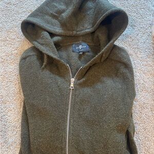7 for all man kind zip sweater hoodie
